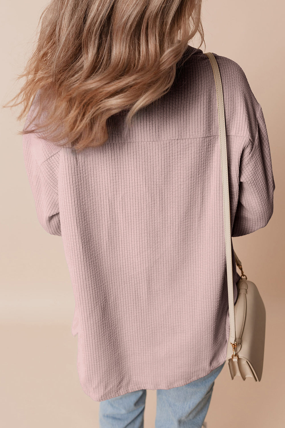 Jocelyn – Corduroy Button-Up Shacket with Flap Pockets