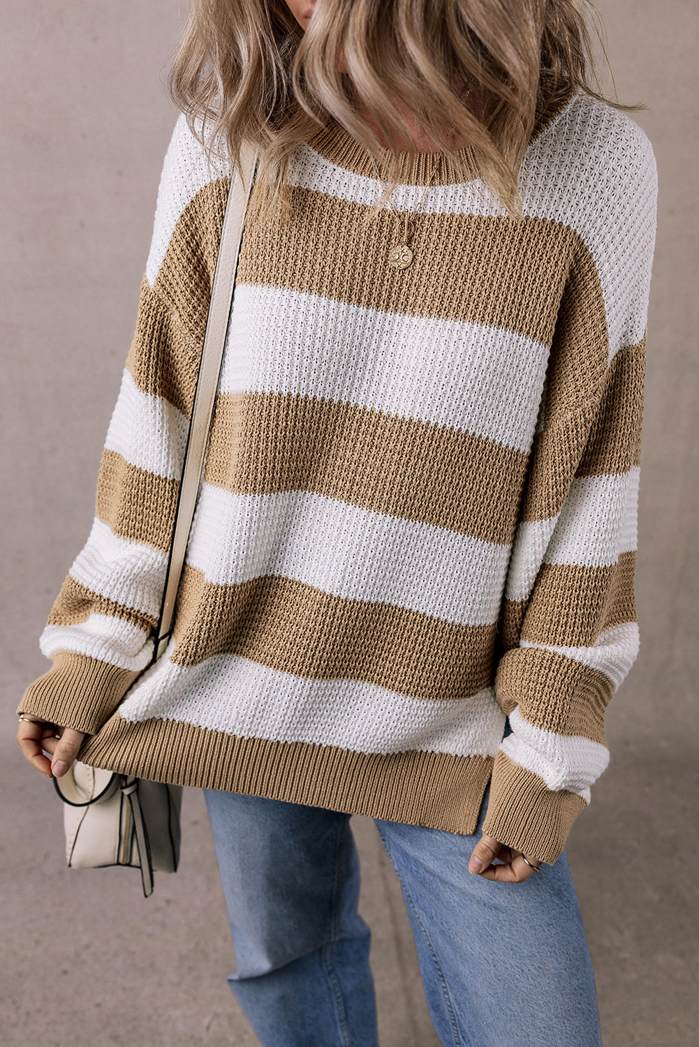 Annabelle – Colorblock Striped Knit Sweater