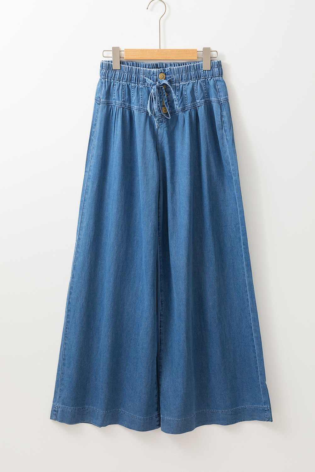 Malia – Button Fly Waist Wide Leg Jeans