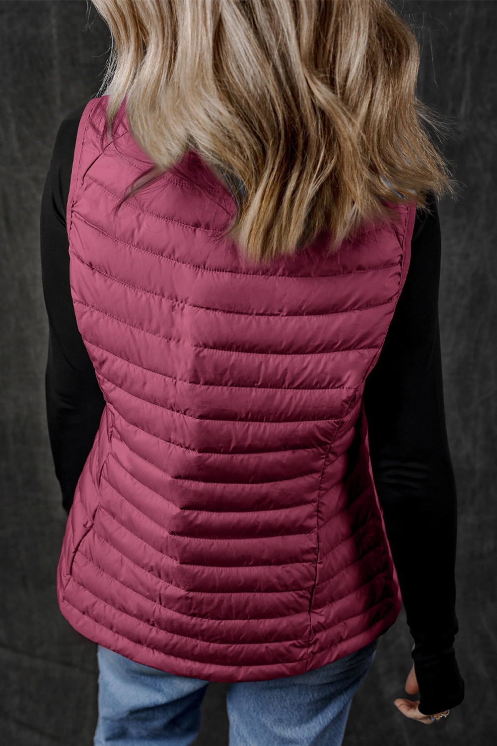 Catherine – Sleeveless Quilted Puffer Vest with Zip-Up Closure