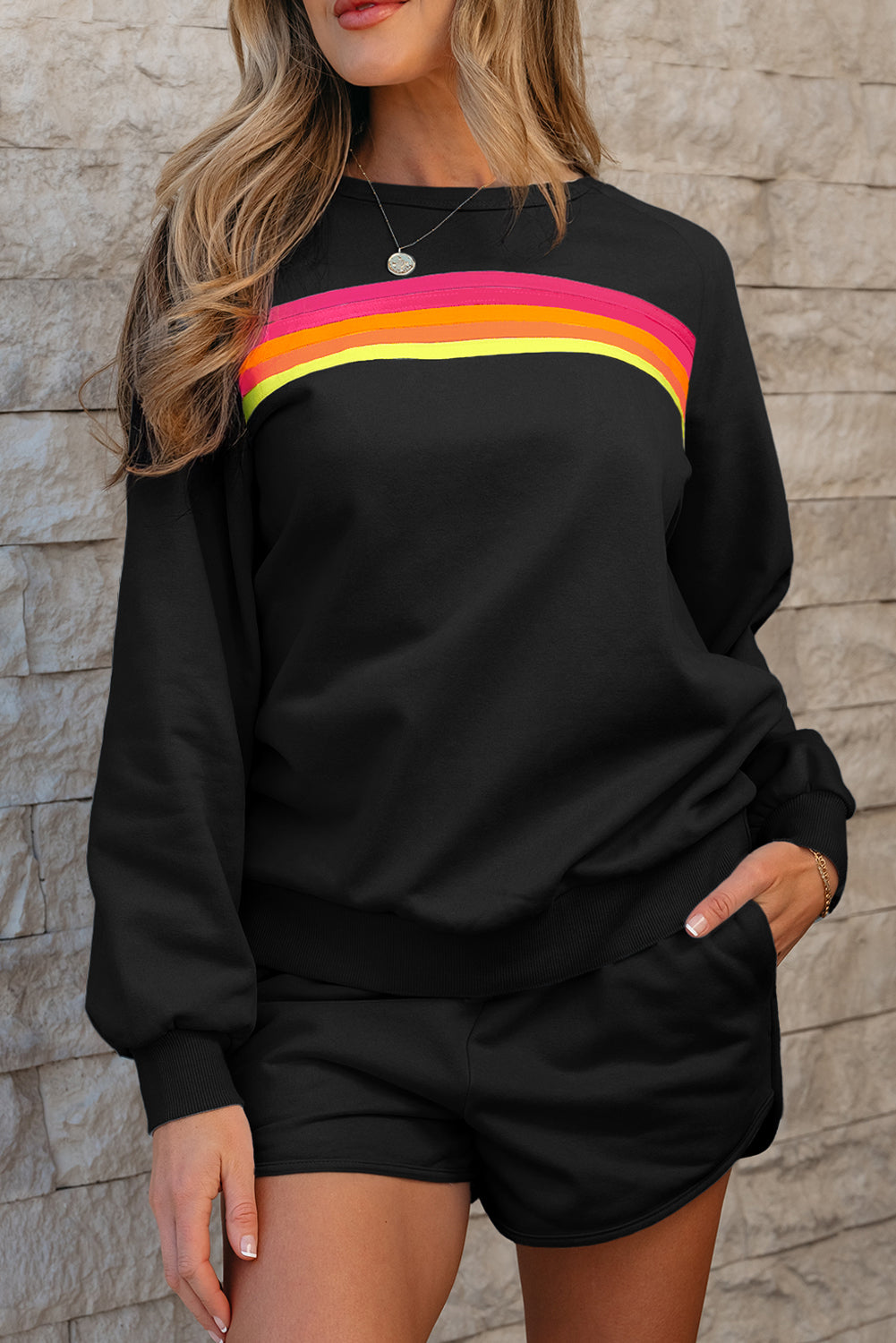 Milani – Pullover and Shorts Two-Piece Casual Set