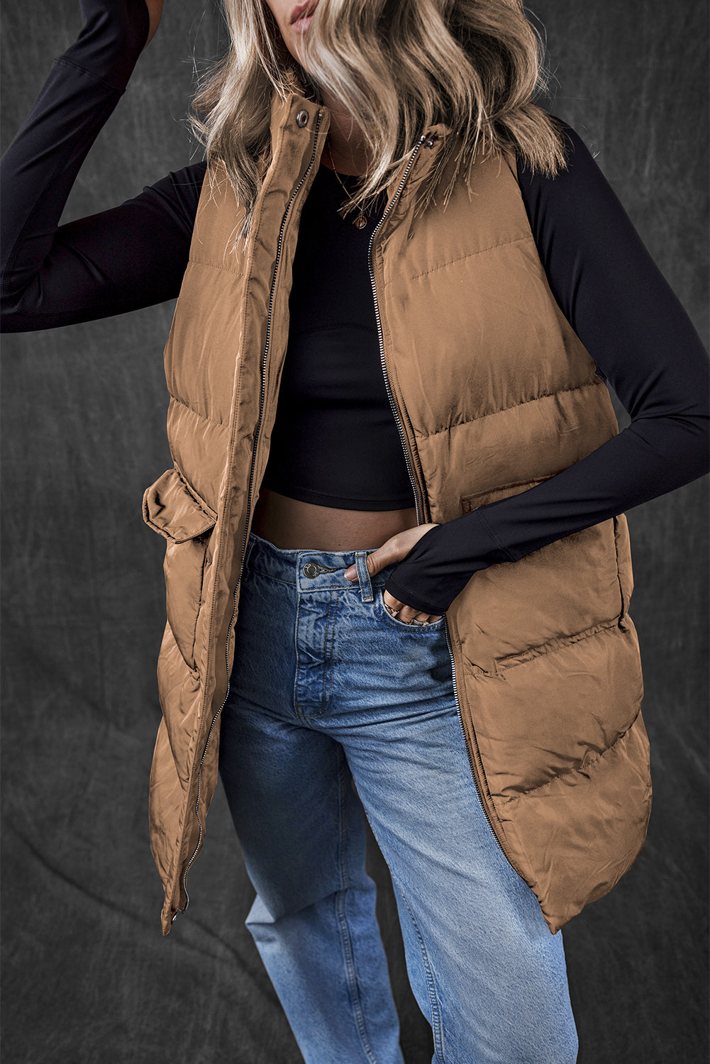 Francesca – Women's Longline Windproof Puffer Vest