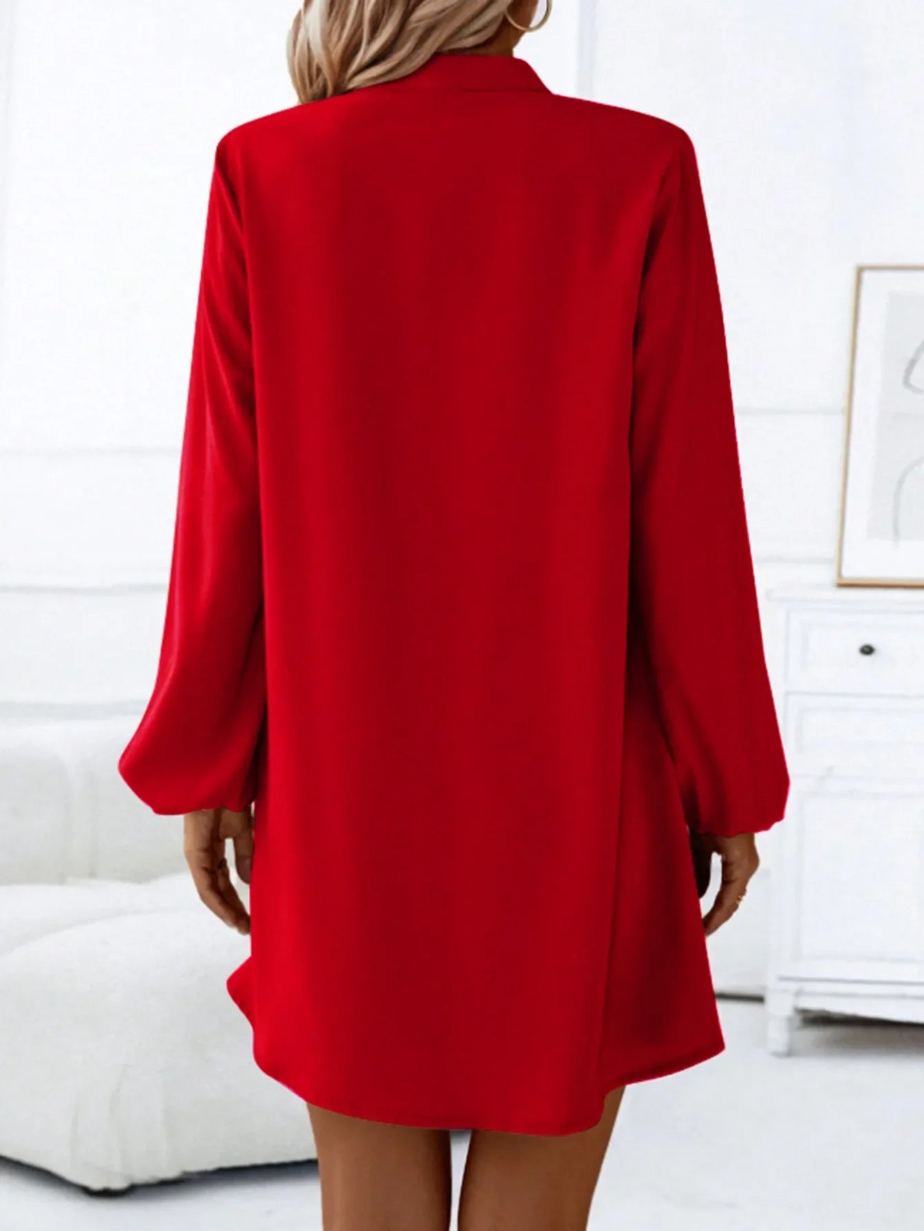 Anna – Elegant Long Sleeve Midi Dress