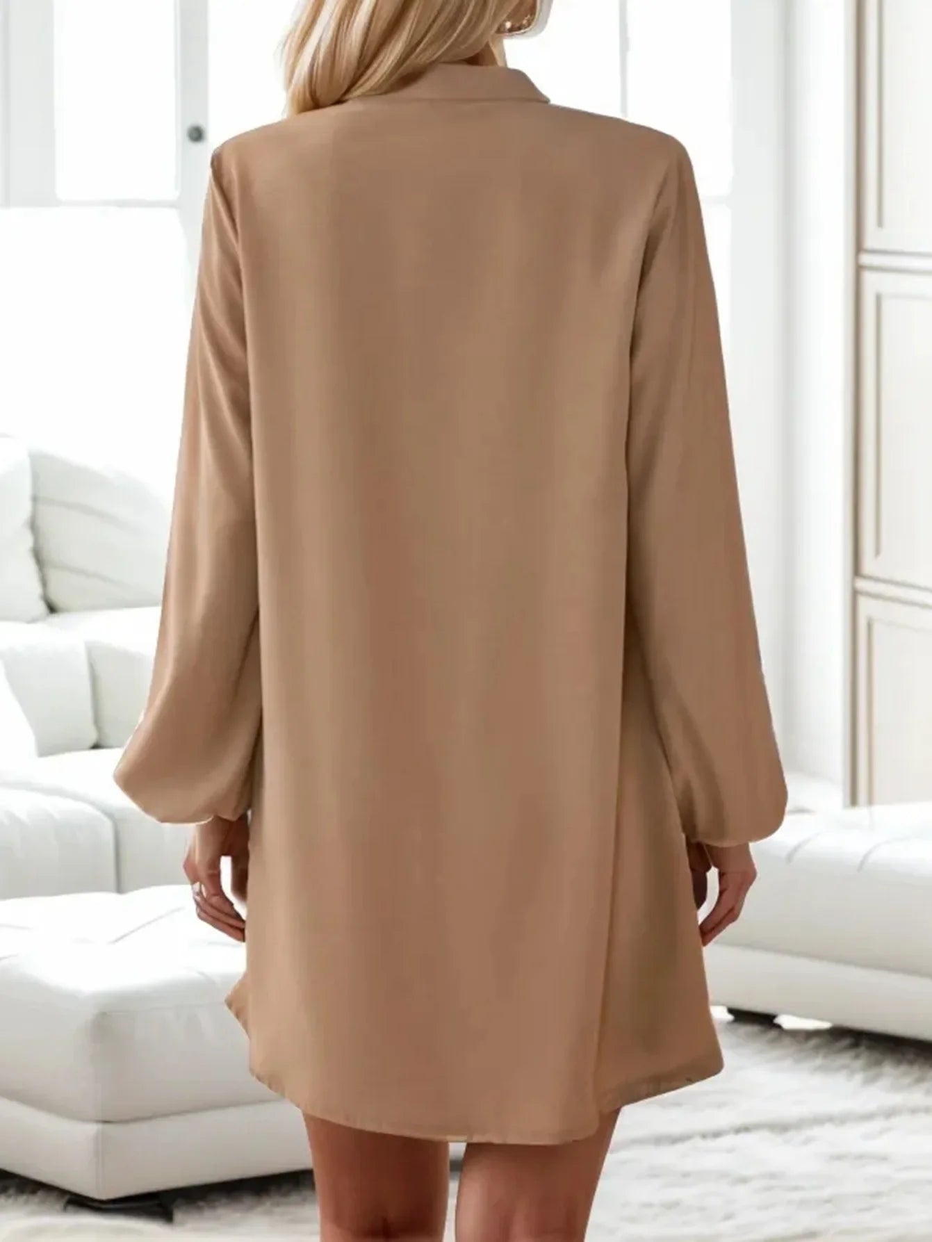 Anna – Elegant Long Sleeve Midi Dress