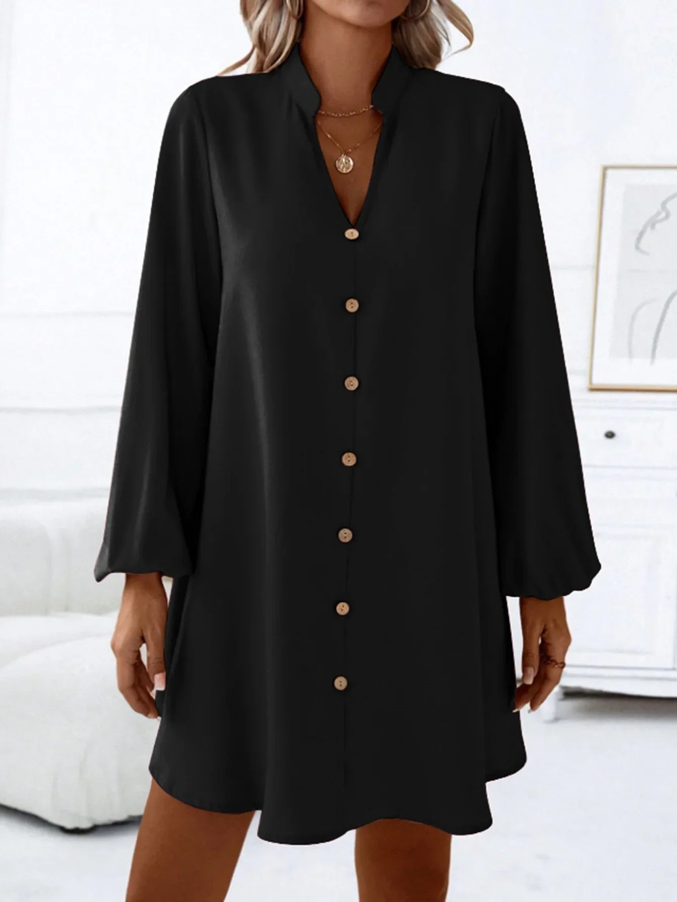 Anna – Elegant Long Sleeve Midi Dress