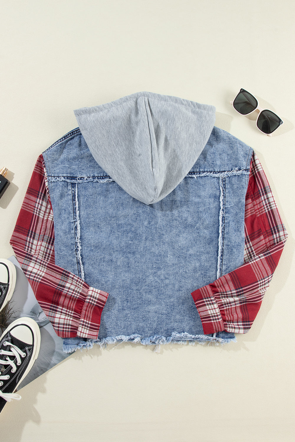 Lila – Beau Blue Hooded Denim Jacket