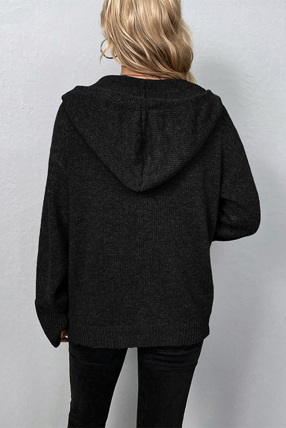 Tessa – Hooded Knit Button-Up Cardigan