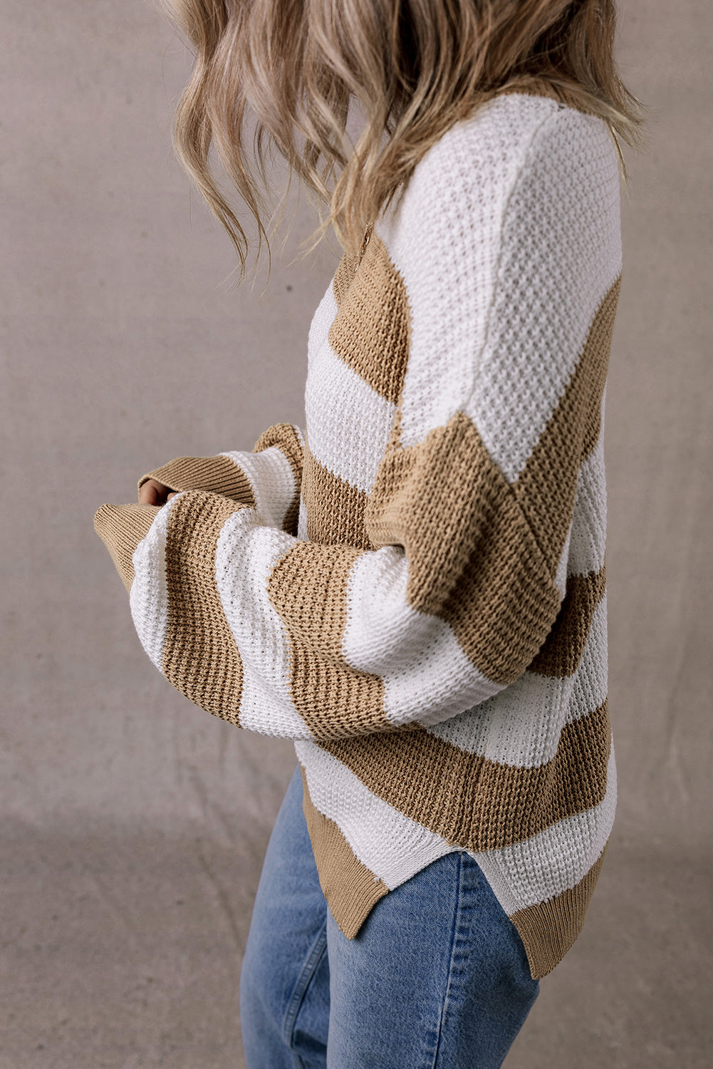 Annabelle – Colorblock Striped Knit Sweater
