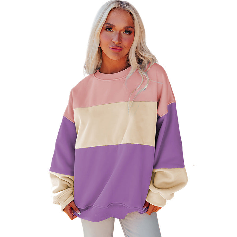 Blake – Drop Shoulder Patchwork Sweatshirt