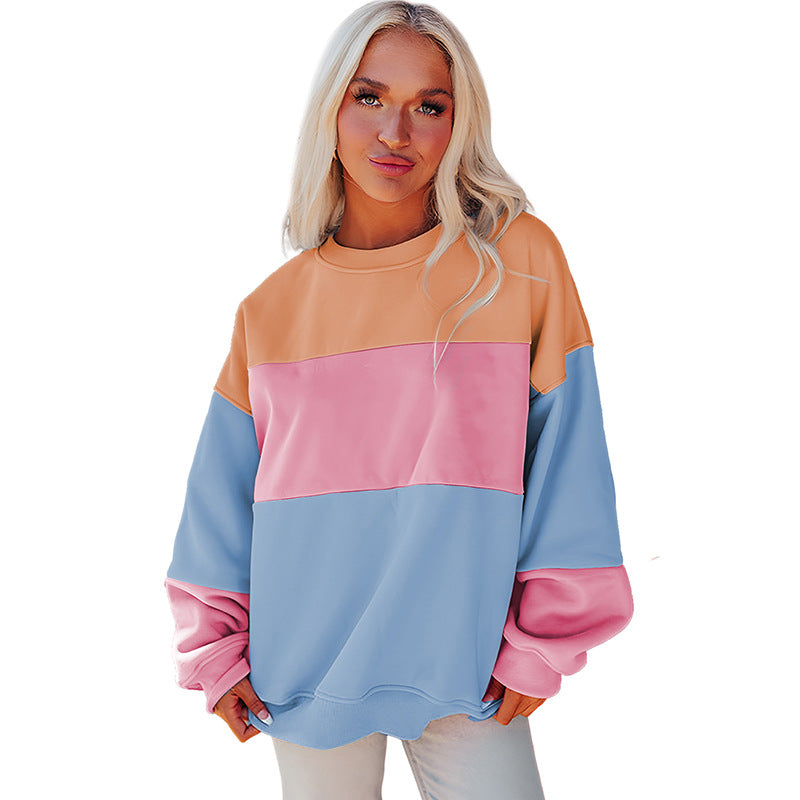 Blake – Drop Shoulder Patchwork Sweatshirt