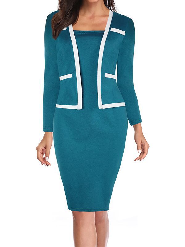 Riley – Elegant Square Neck Bodycon Dress