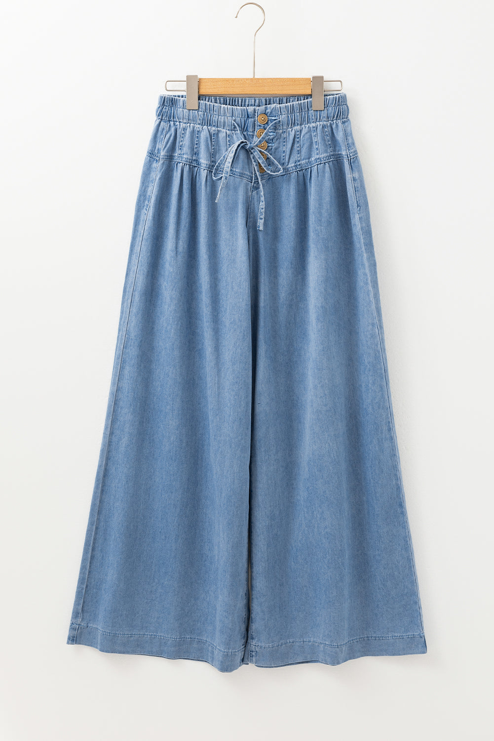 Malia – Button Fly Waist Wide Leg Jeans