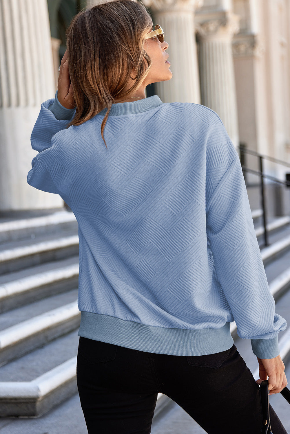 Rory – Textured Zip-Up Bomber Jacket with Stand Collar