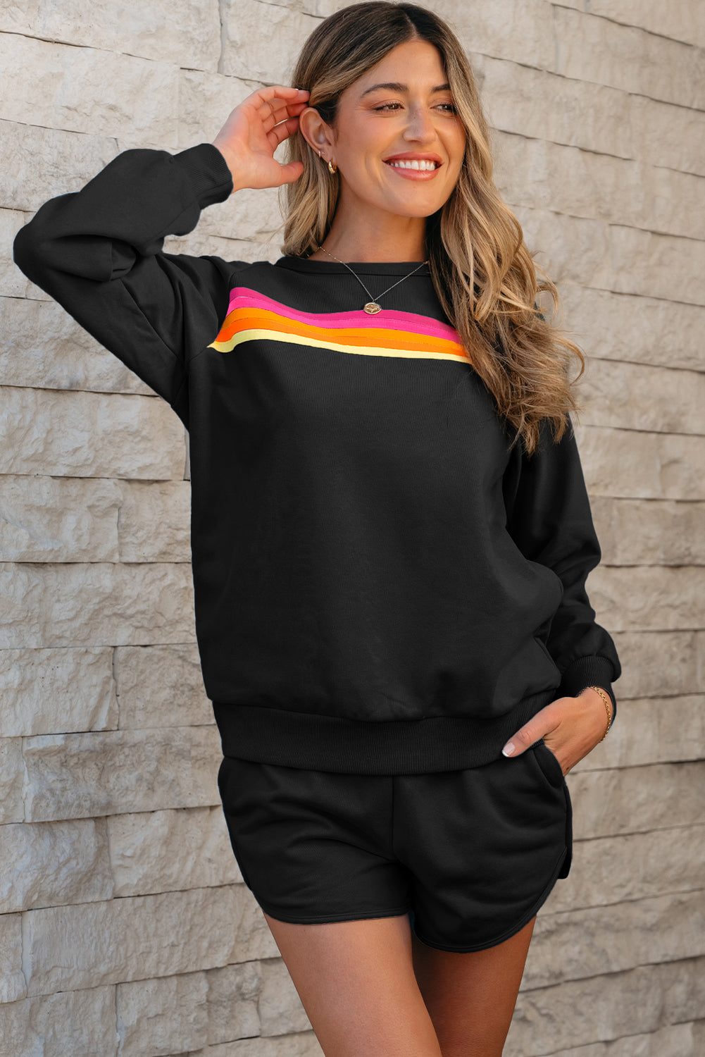 Milani – Pullover and Shorts Two-Piece Casual Set