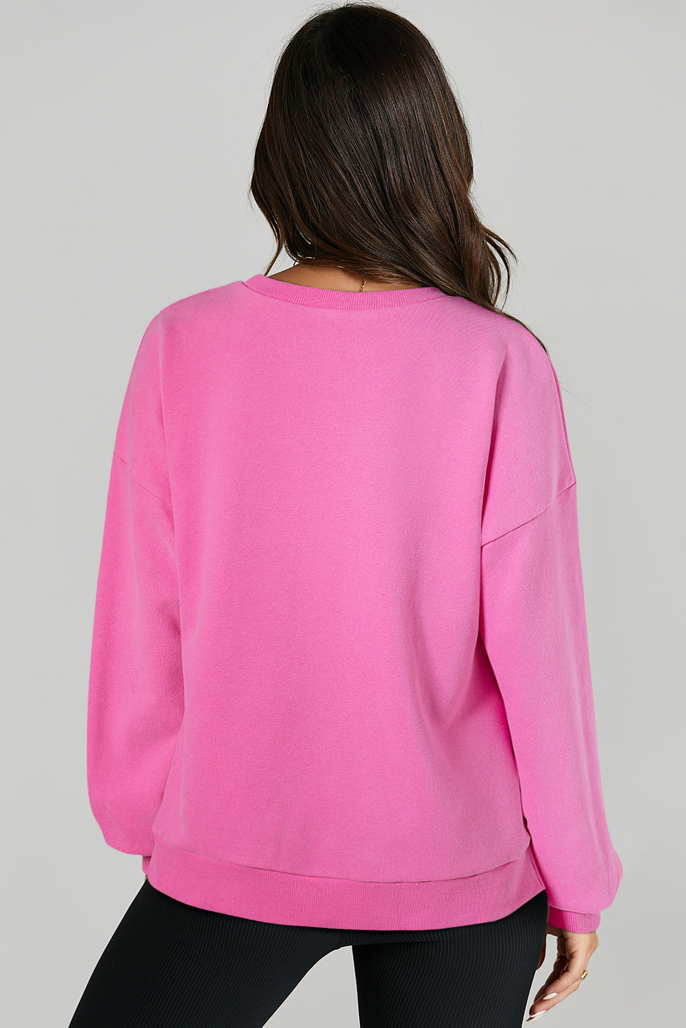 Adelyn – O-Neck Pullover Sweatshirt with High-Low Hem