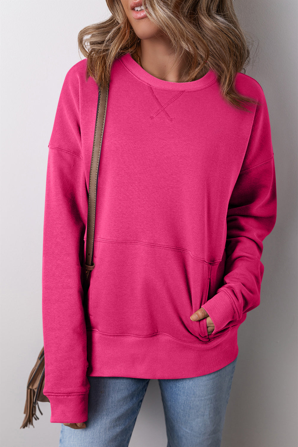 Fatima – Pocketed Drop Shoulder Sweatshirt