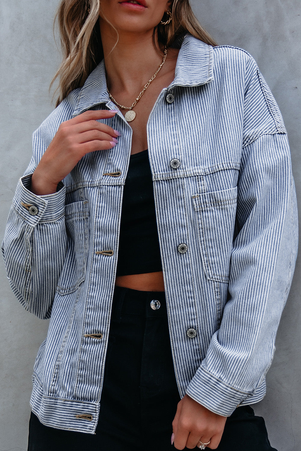 Daniela – Autumn Lapel Denim Jacket