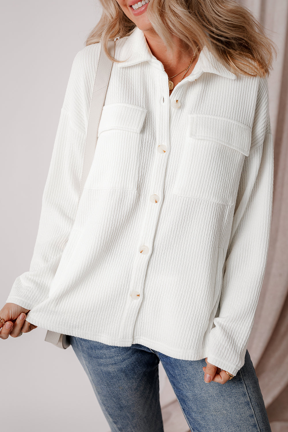 Viviana – Women's Corduroy Long Sleeve Shacket
