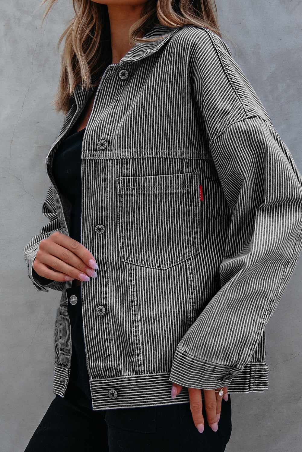 Daniela – Autumn Lapel Denim Jacket