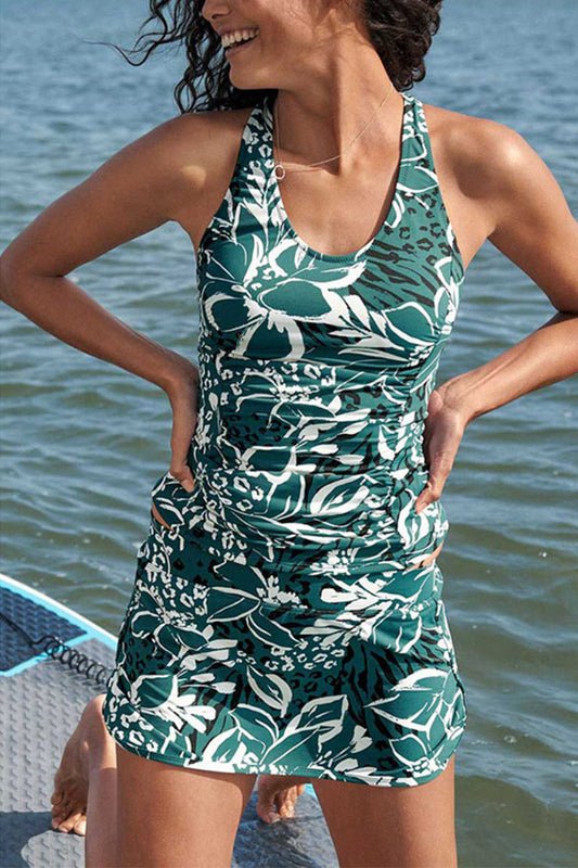 Alexis - Stylish Green Tankini Set