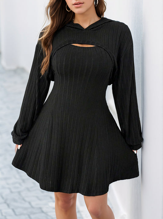 Lainey – Plus Size Ribbed Two-Piece Dress Set