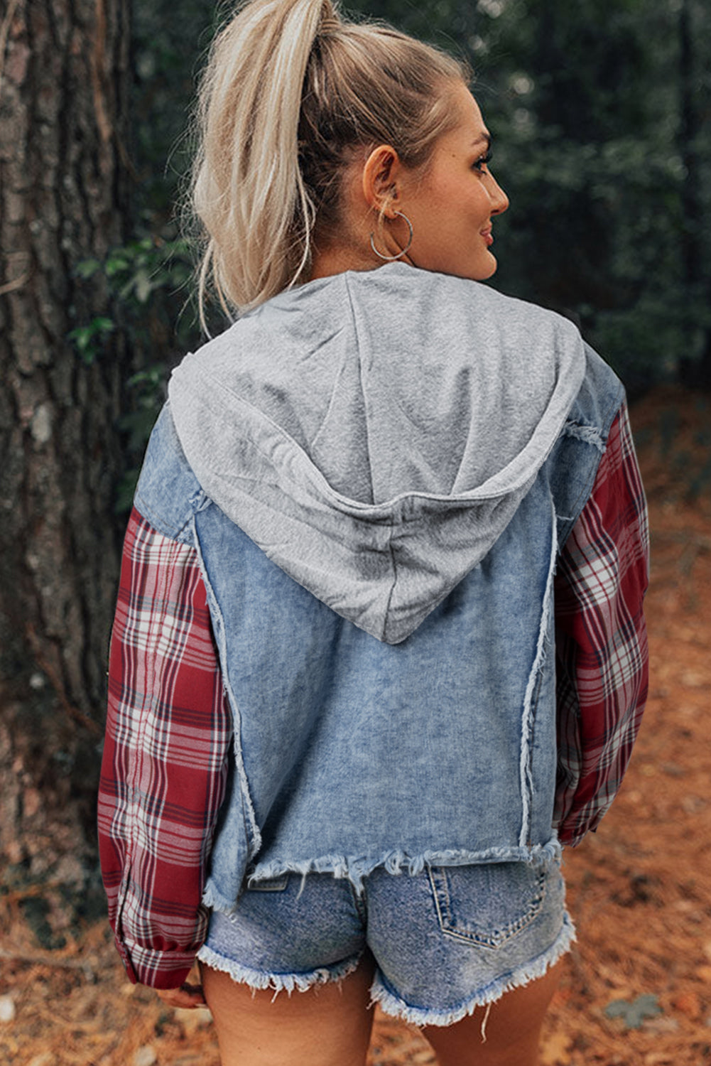 Lila – Beau Blue Hooded Denim Jacket