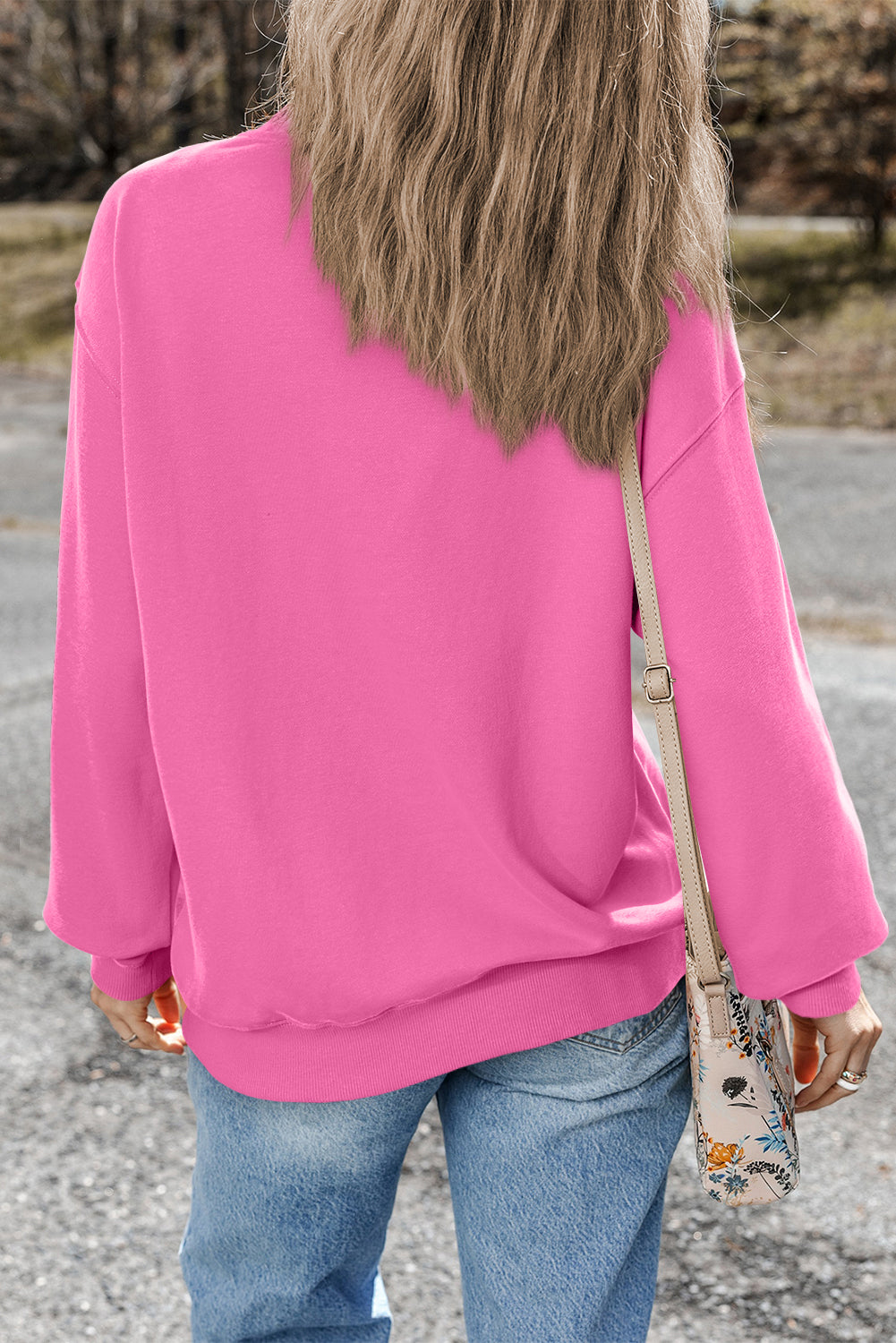 Giselle – Drop Shoulder Crewneck Pullover Sweatshirt