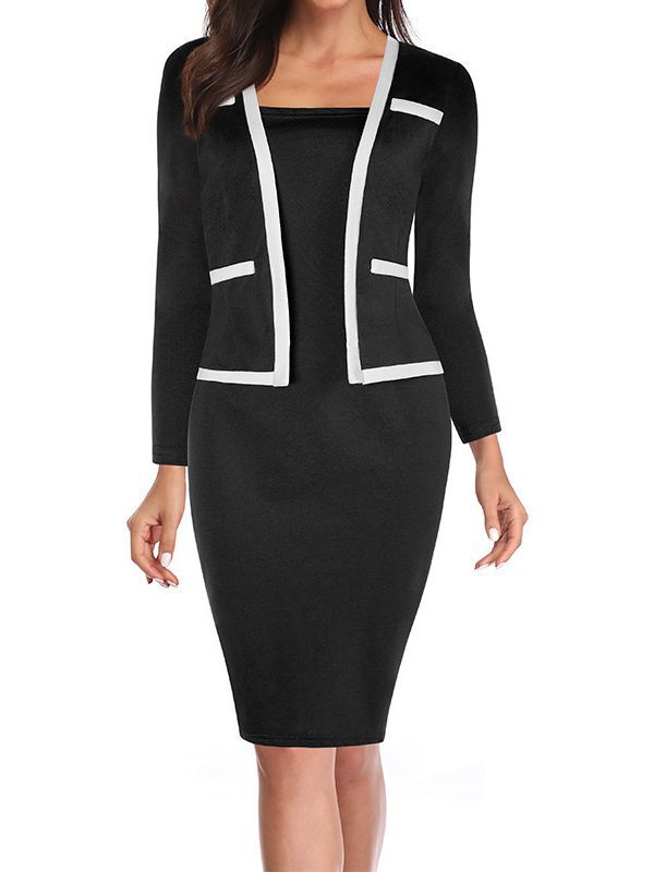 Riley – Elegant Square Neck Bodycon Dress