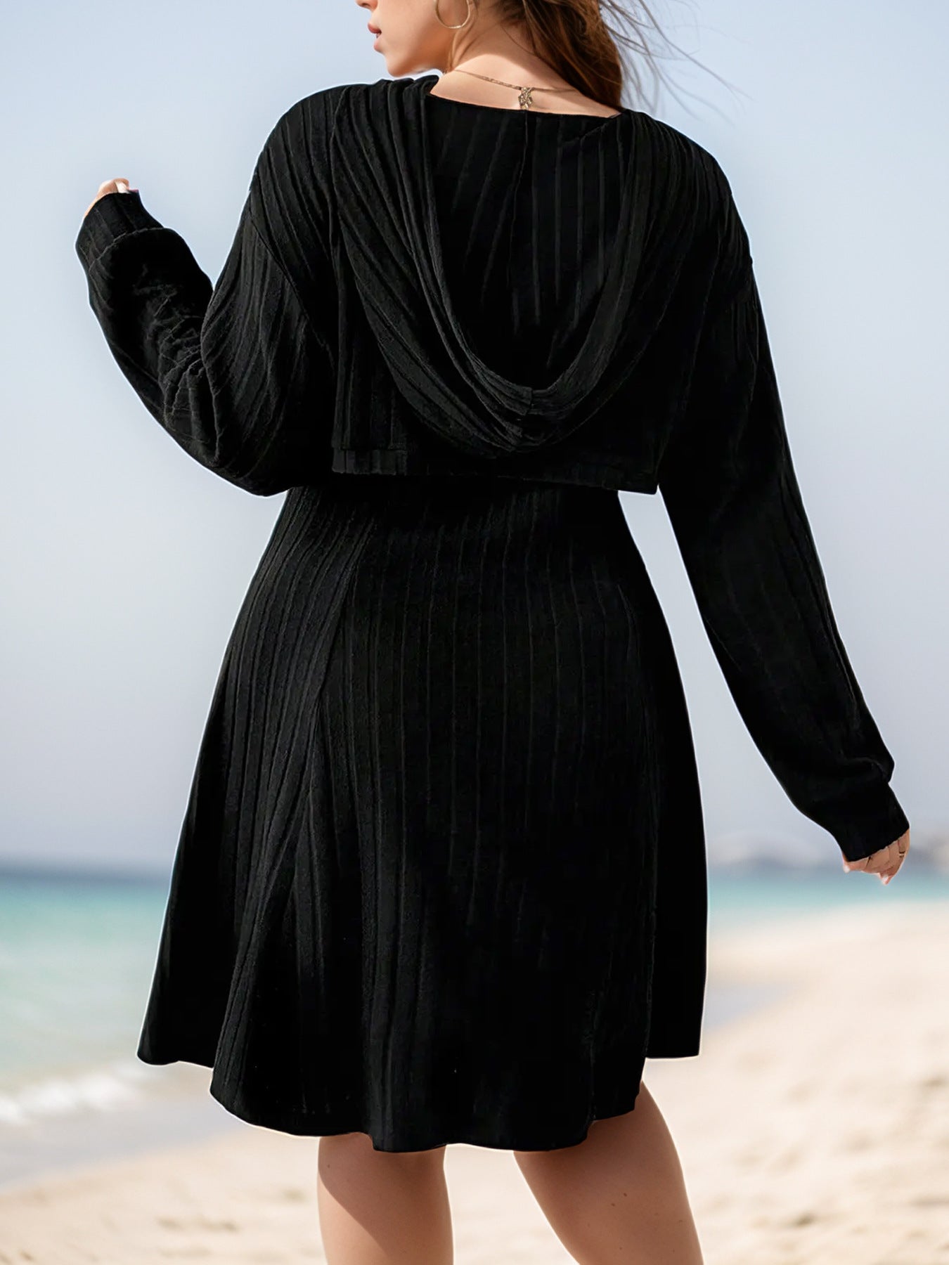 Lainey – Plus Size Ribbed Two-Piece Dress Set