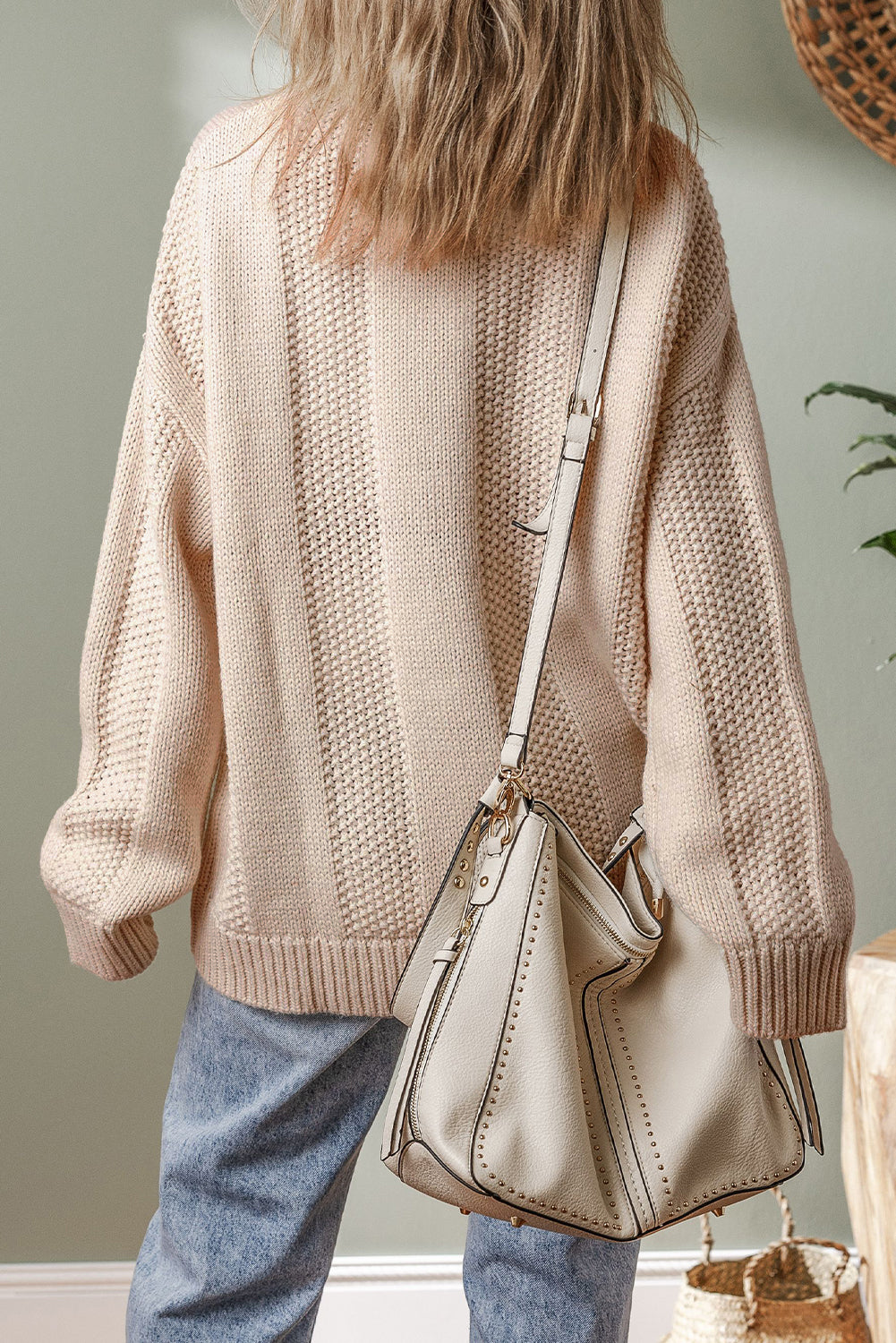 Maggie – Cable Knit Ribbed Loose Fit Sweater