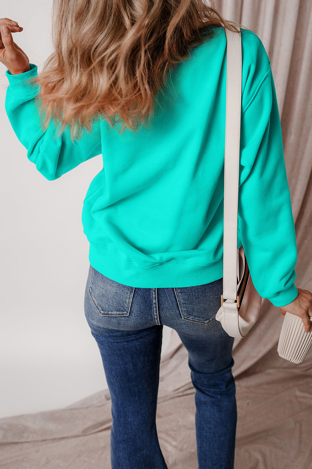 Logan – Women's Fleece Lined Burgundy Terry Sweatshirt