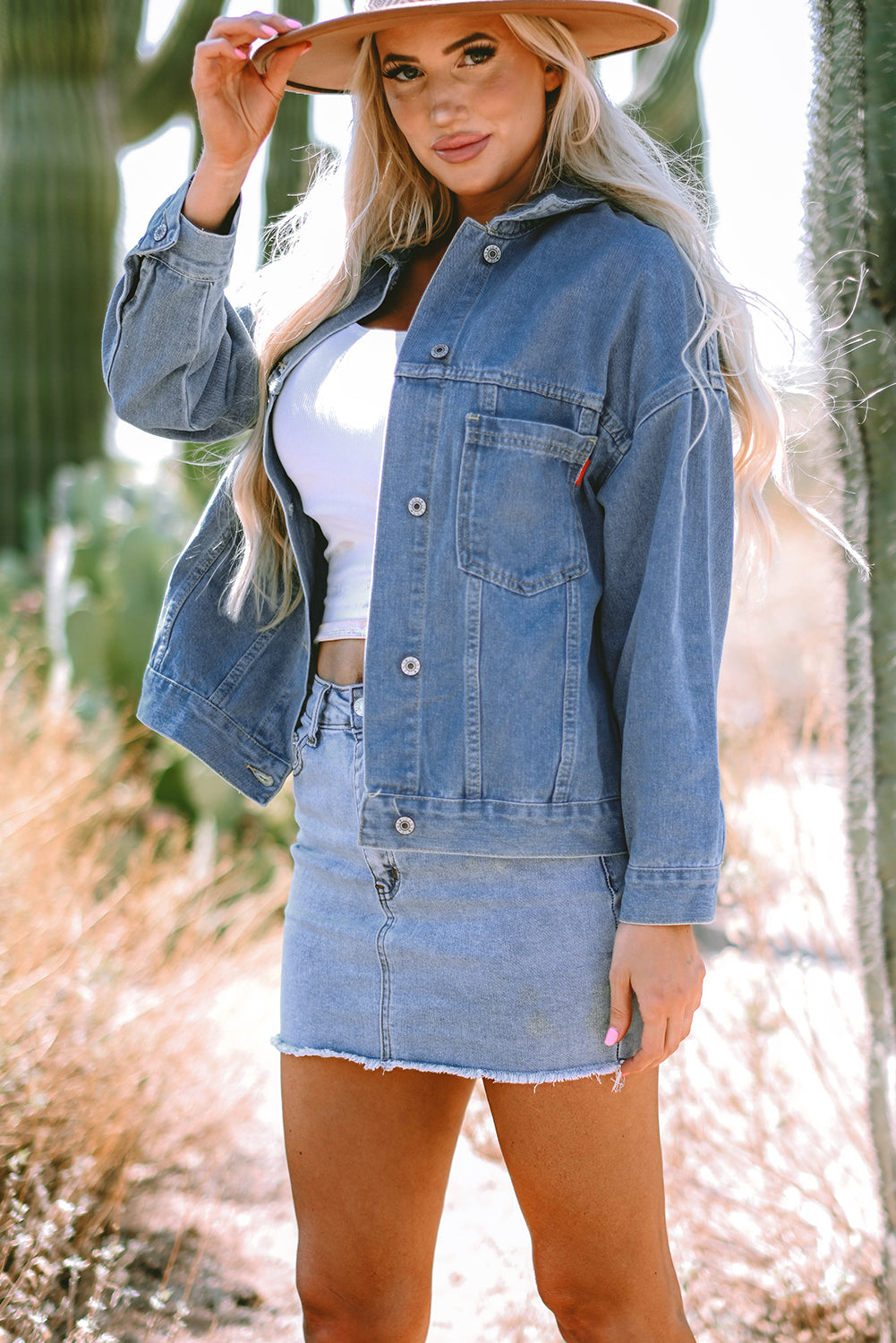 Daniela – Autumn Lapel Denim Jacket