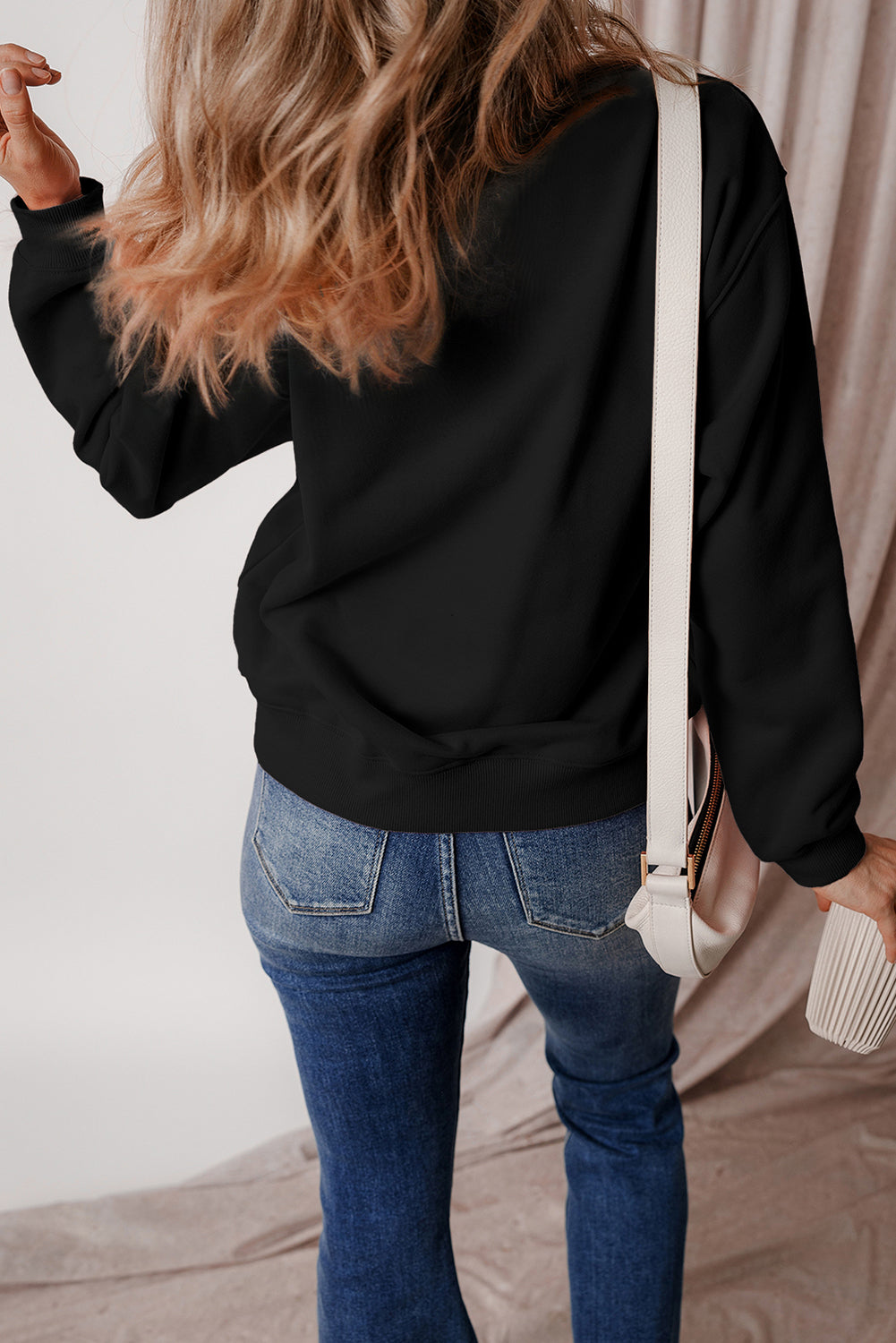 Logan – Women's Fleece Lined Burgundy Terry Sweatshirt