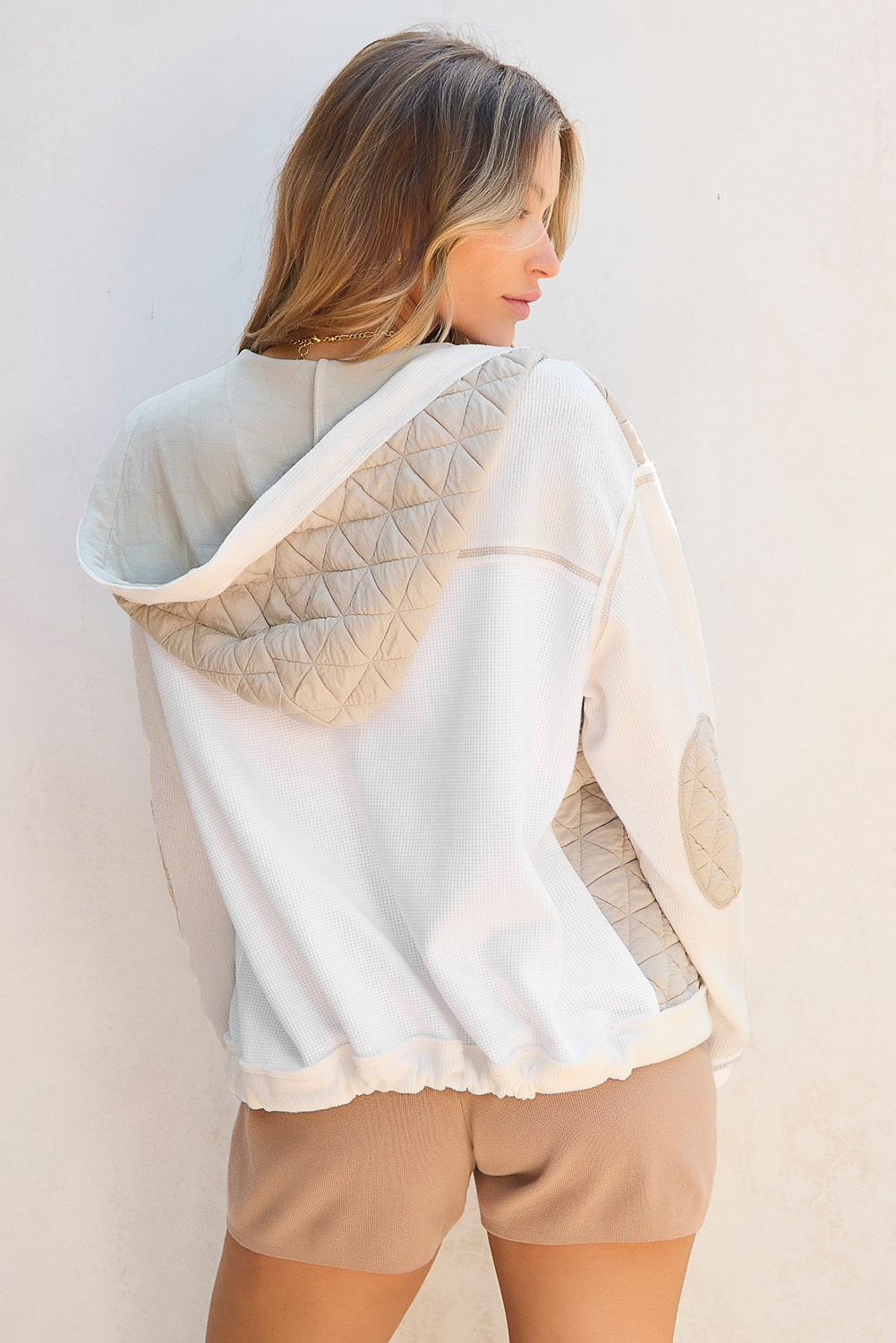 Elianna – Quilted Patchwork Loose Fit Hooded Jacket