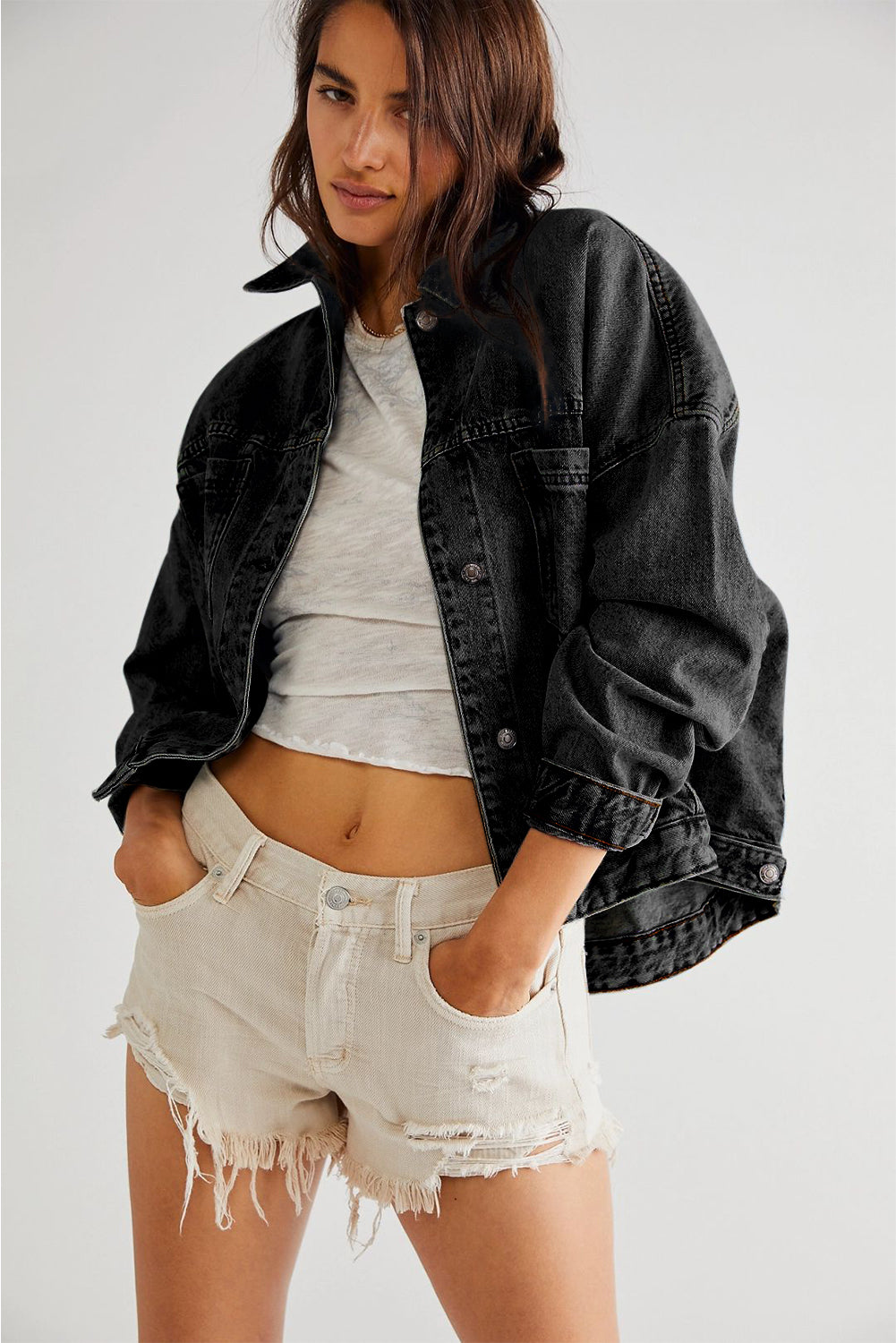 Daniela – Autumn Lapel Denim Jacket