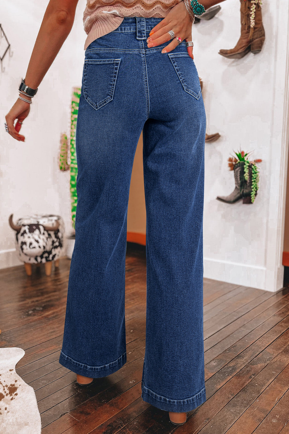 Miriam – Wide Leg Pocketed High Waist Jeans