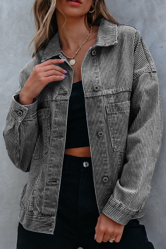 Daniela – Autumn Lapel Denim Jacket