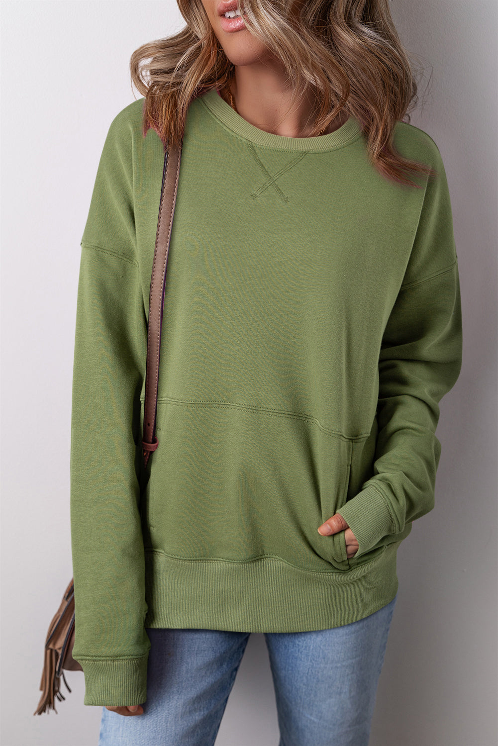 Fatima – Pocketed Drop Shoulder Sweatshirt