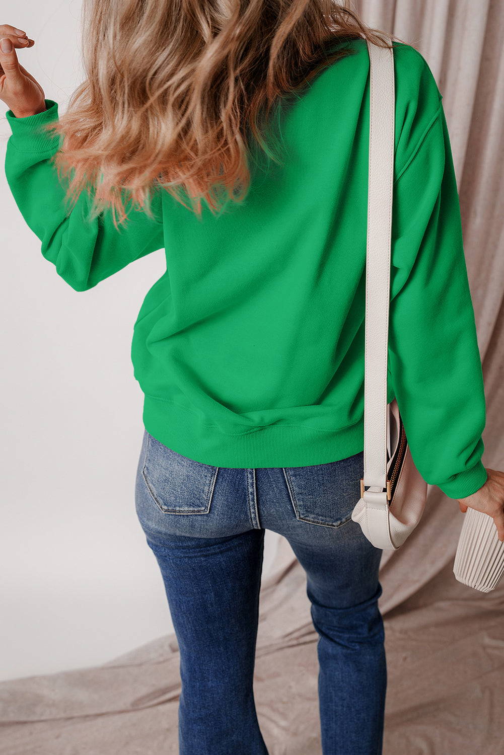 Logan – Women's Fleece Lined Burgundy Terry Sweatshirt