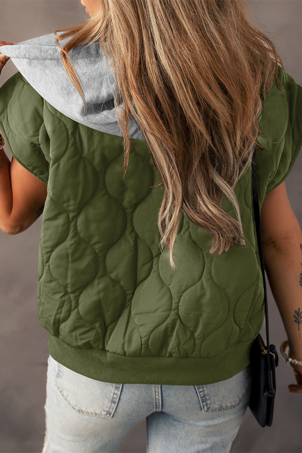 Rosemary – Quilted Zip-Up Hooded Puffer Vest