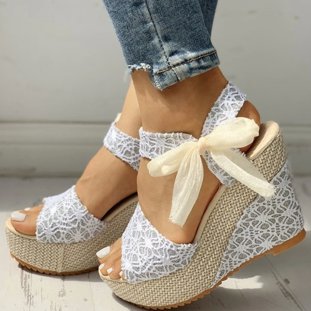 Carla - Elegant High Wedge Summer Sandals