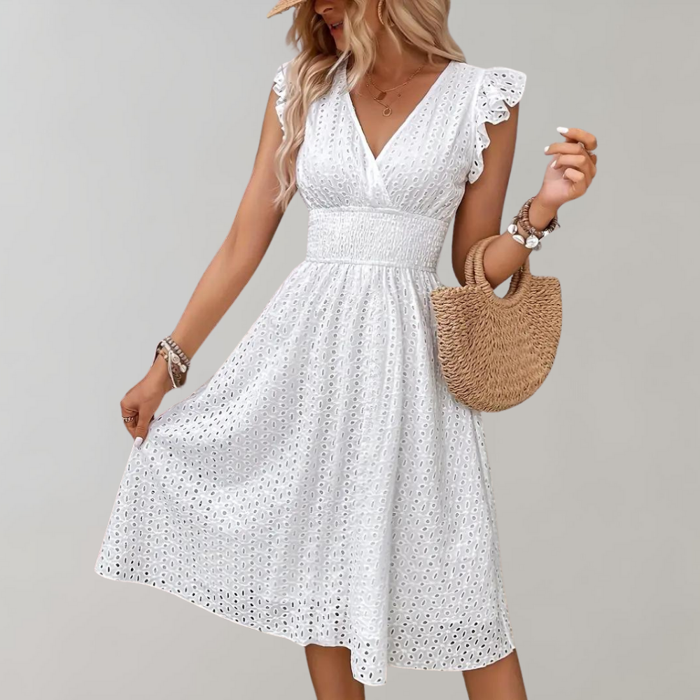 Nerissa - Elegant Summer Dress with Ruffles