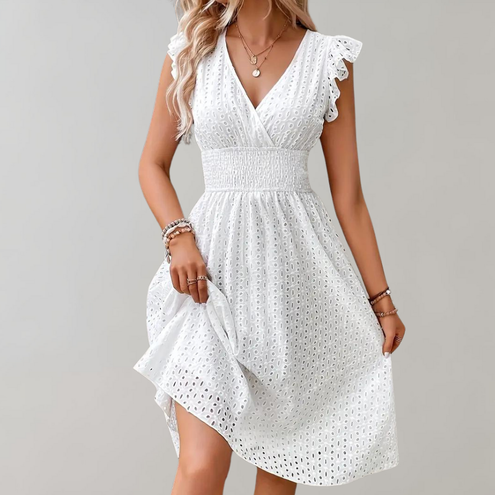 Nerissa - Elegant Summer Dress with Ruffles