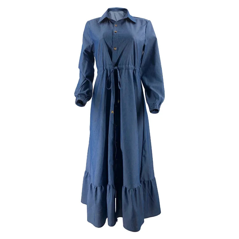 Zoey – Modest Denim-Style Muslim Dress