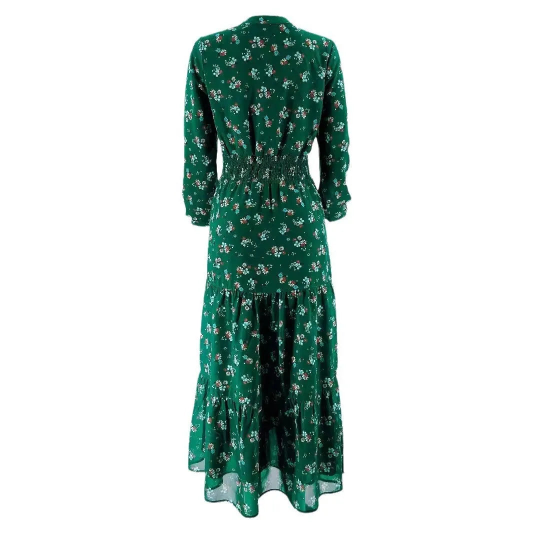 Maya – Floral Print Kaftan Abaya Maxi Dress
