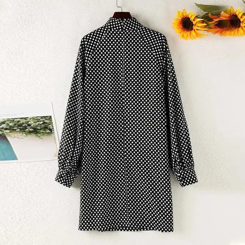 Everly – Fashionable Polka Dot Print Dress