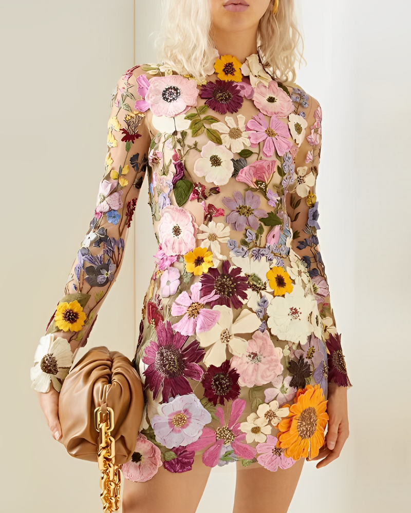 Florence - Elegant Floral Dress with Modern Cut