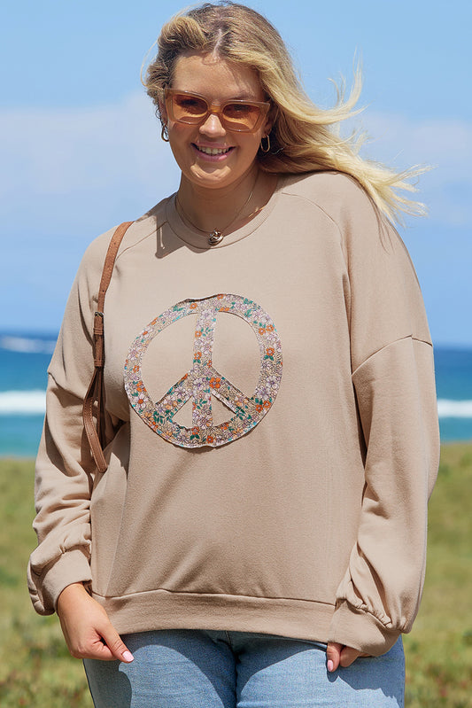 Amora – Plus Size Washed Terry Sweatshirt