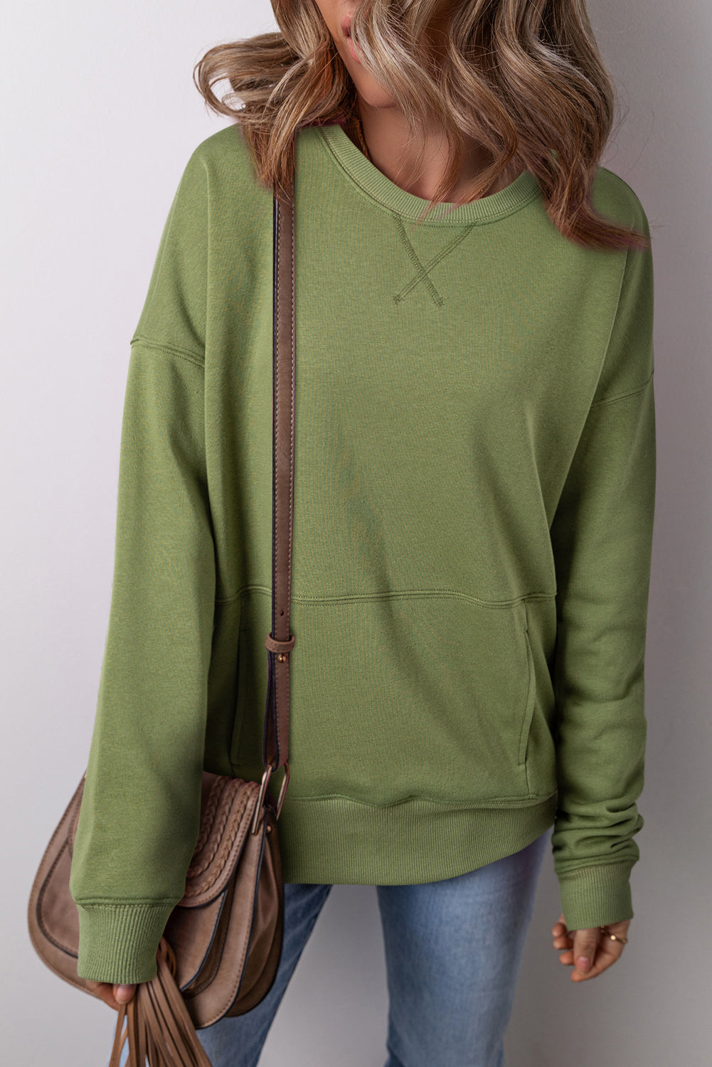 Fatima – Pocketed Drop Shoulder Sweatshirt