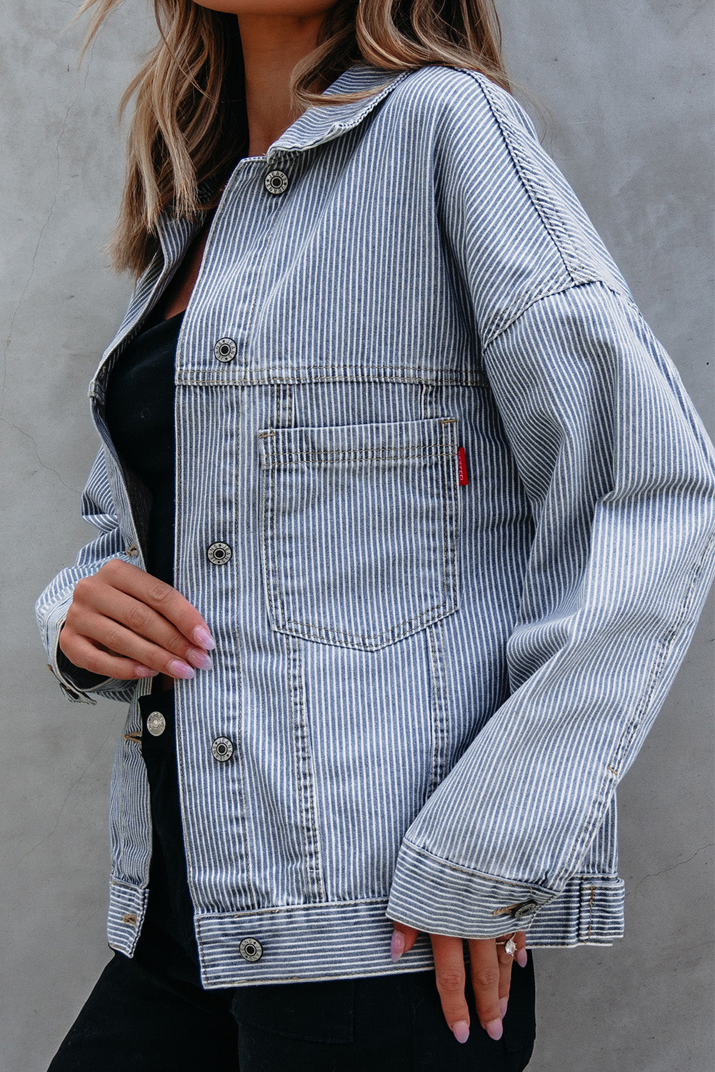 Daniela – Autumn Lapel Denim Jacket